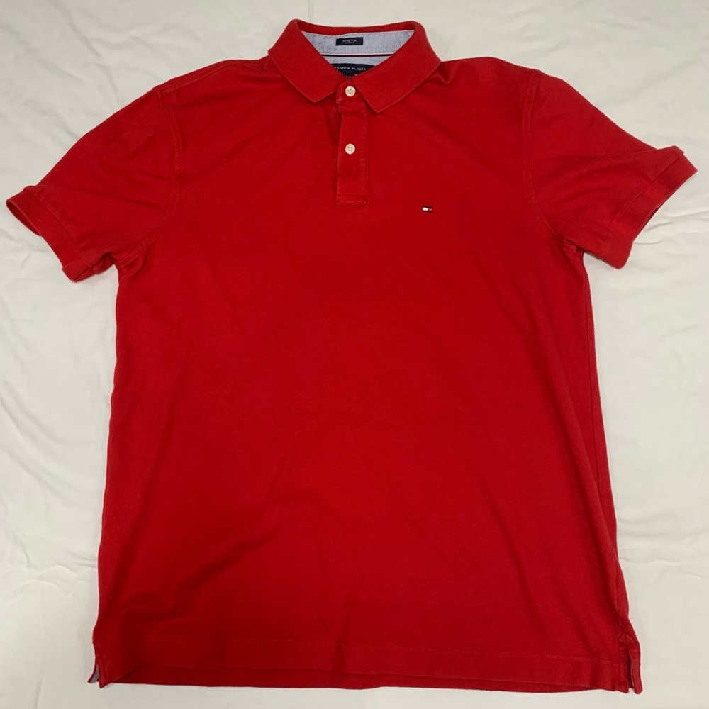 Tommy Hilfiger Polo Red Stretch Custom Fit